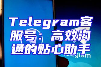 Telegram客服号：高效沟通的贴心助手