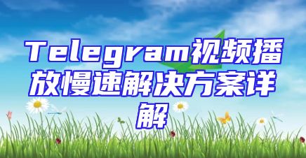 Telegram视频播放慢速解决方案详解